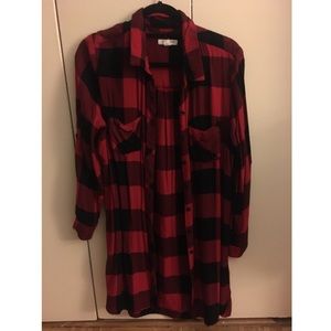 Bloomingdales Beach Lunch Lounge Tunic Flannel